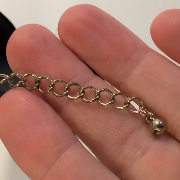 Vintage Statement Bib Necklace Gold Chain Mesh with Amber Faceted Teardrop Beads - Picture 5 of 10